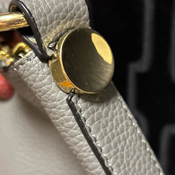 Nanette Lepore Vegan Leather Gray Shoulder Bag - Picture 6 of 10